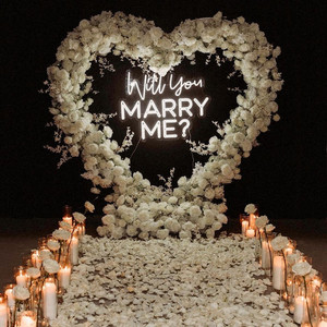 Products: Auckland proposal love heart shape flower arch decoration package just joy events