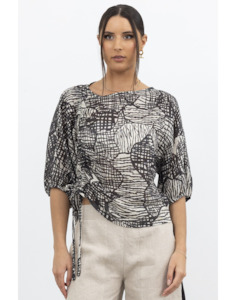 Pixelated Pattern Top - Tops : Just Looking - X Lab S25