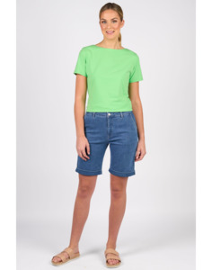 Slim Leg Above Knee Short - Shorts : Just Looking - Vassalli S25 S25SALE