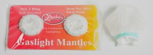 Peerless Soft Inverted Gaslight Mantle No. 2 Ring. 1614. Pack of 2