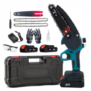 All: 21V Cordless 6” Mini Chainsaw – High Speed Pruning Saw, 2 Batteries & Case | NZ Stock | Overnight Delivery | Afterpay & Zip Pay