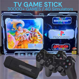 All: 4K Retro Game Stick Console, 30,000+ Games, 40+ Emulators, 2 Wireless Controllers – Overnight Delivery, Afterpay & Zip