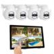 5MP Wireless Security Camera System – 10.1” Touch Screen Monitor, 4 Cameras,&hellip;