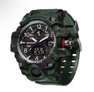 Men’s Digital Analog Sports Watch – Big Face , LED Backlight, 30M Waterproof | NZ Stock