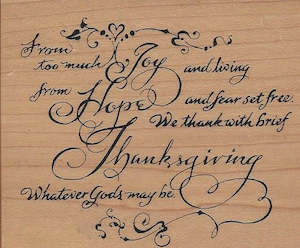 Secondhand Stamps: PSX Thanksgiving Verse Stamp