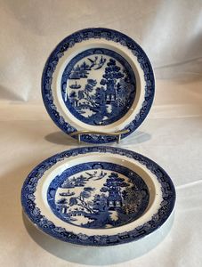 Antiques Collectables: Two Antique Wedgwood Willow Plates