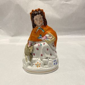 Antiques Collectables: Staffordshire Antique Little Red Riding Hood and the Wolf