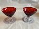 Anchor Hocking Ruby Red Bubble-footed Dessert Cups
