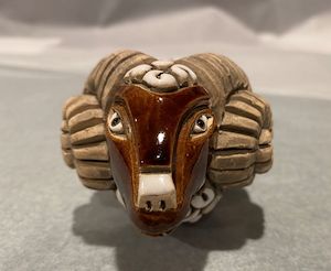 Antiques Collectables: Artesania Rinconada Ram With Curly Horns