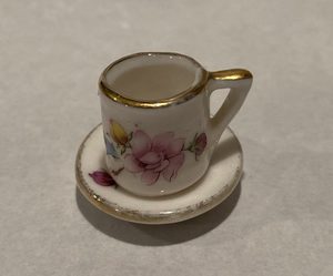 Miniature Floral Cup and Saucer