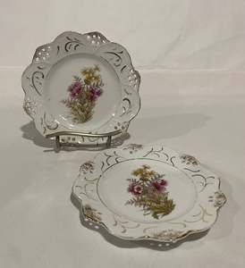 Vintage Finds: Two Pierced Floral Plates