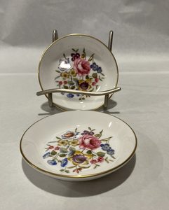 Two Royal Worcester Round Trinket Dishes