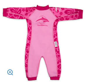 KOBYSUIT: Konfidence baby sunsuit - pink hibiscus