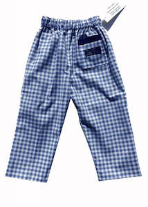 Kids Kaper summer trousers - pale blue check