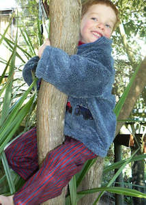 New Zealand Made: Kids Kaper boys trousers - red stripe