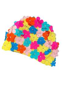 Fashy Swim Caps: JS swimming cap - multi flowers