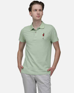 Mr.Brown Pista Green Slim Fit Lightweight Polo T-Shirt