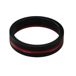 Products: Decorative trim ring High Gloss Black – with Red trim for rod building