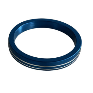 Products: Blue Silver Decorative Trim Ring – Anodized Aluminum for Custom Rod Building