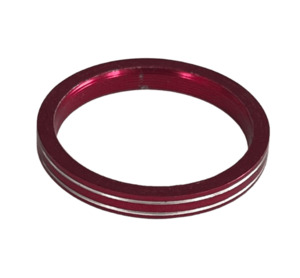 Products: Red Silver Decorative Trim Ring – Anodized Aluminum for Custom Rod Building