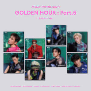PRE-ORDER: ATEEZ 14th Mini Album - GOLDEN HOUR : Part.5 (Digipack Ver.) (Random)