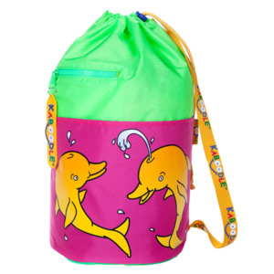 Lime Dolphins Swimming Bag