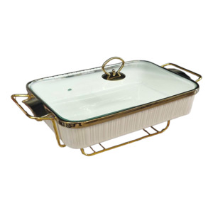 Elegant Ceramic Chafing Dish 13.5"