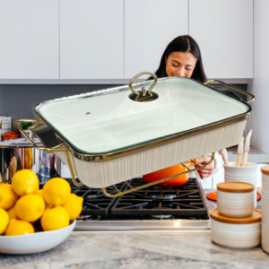 Elegant Ceramic Chafing Dish 13.5"