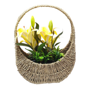 Home Decorations: Artificial Flowers in Basket 28x38cm