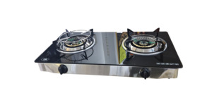 Gas Stove: Double Gas Stove/ Buner with tempered glass, Original