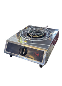 Gas Stove: Single Stainless Steel Gas Stove, Cast Iron Rings