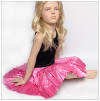 Products: Hot Pink Satin Skirt : Sample Size age 4 - 6 | KAF KIDS