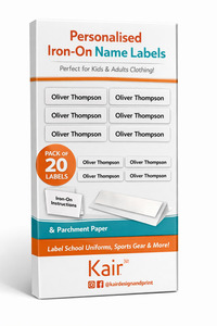 Personalised Iron-On Name Labels Kair Design & Print