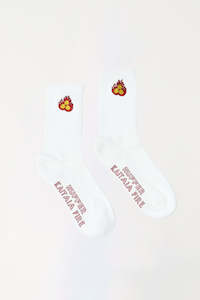 Hat: Huffer x Kaitaia Fire - RIB SOCK - FIREBALLER (CHALK)