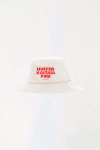 Hat: Huffer x Kaitaia Fire - BUCKET HAT - ON FIRE (CHALK)