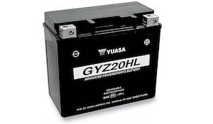 Yuasa: GYZ20-HL Non-DG Factory Sealed Battery Made in USA Yuasa (EGYZ20HL)