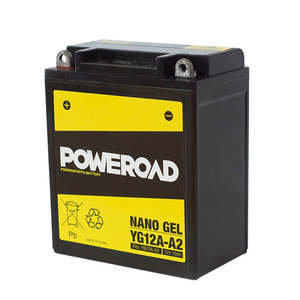 Power Road: YG12A-A2 Non-DG Nano Gel Battery Poweroad. Alt: CYG12AA YB12A-A2 (CYG12AA2)
