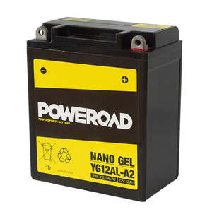 Power Road: YG12AL-A2 Non-DG Nano Gel Battery Poweroad. Alt: YB12AL-A2 (CYG12ALA2)