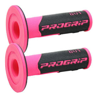Progrip: Gel MX grips 115mm Pink Fluro/Black Progrip (PG801BP)
