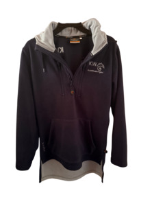 Products: Women’s Long Sleeve Hoodie – Navy (Mahi Poraka)