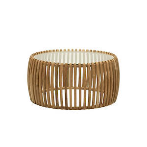 Verve Round Slatted Coffee Table - Natural