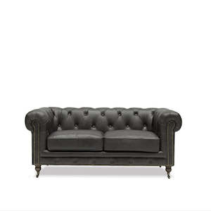 Stanhope Chesterfield 2 seater Sofa- Onyx