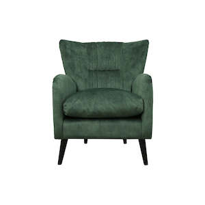 Theo Velvet Armchair - Green