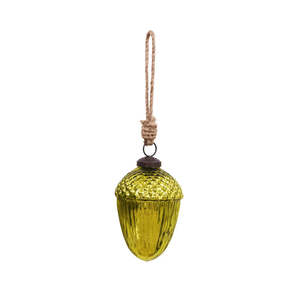 Christmas Decoration: Christmas Acorn hanging in gold