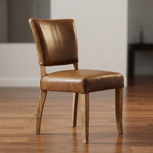 Crane Leather Dining Chair - Brown
