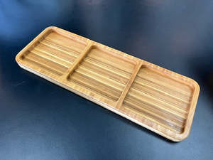 tray: Bamboo  triple tray