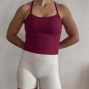 Tops: Y-Back Tank - Magenta