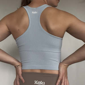 Ribbed Crop Tank - Blue