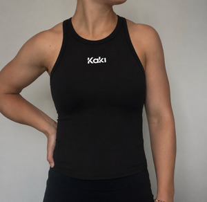 Kaki Singlet - Black