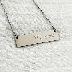 Custom Bar Pendant Necklace